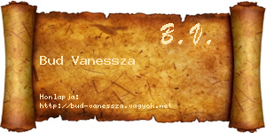Bud Vanessza névjegykártya